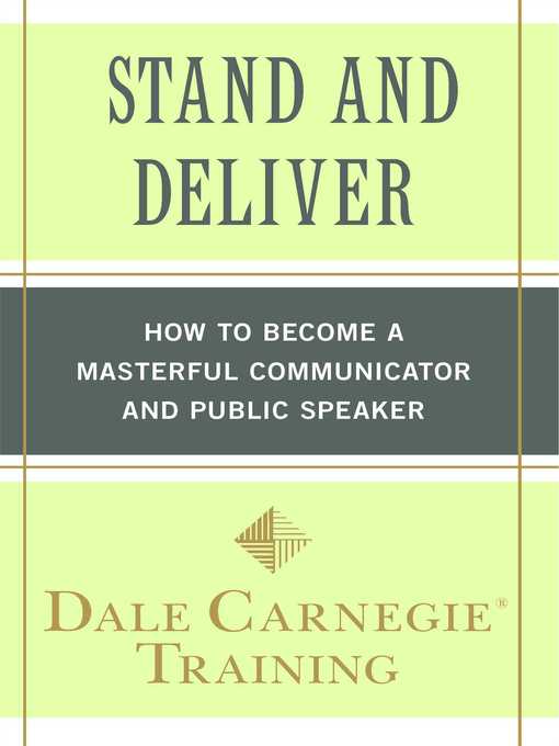 Title details for Stand and Deliver by Dale Carnegie Training - Wait list